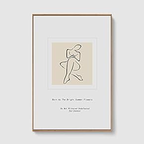 Framed Canvas Home Artwork Decoration Line Art Canvas Wall Art for Living Room, Bedroom - 16x24 inches