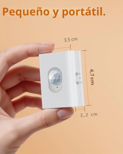 WILLED LED Stair Light, Rechargeable Night Light with Motion Sensor, 4 Pieces, 3 Modes (Auto/On/Off), Sticky Light for Hallways, Cabinets and Kitchen