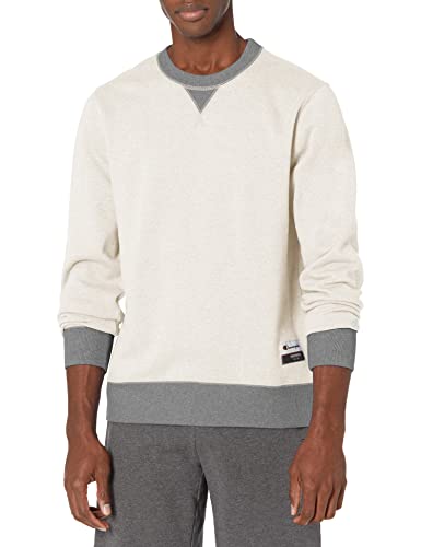 Champion mens Authentic Originals Sueded Fleece Sweatshirt, Oatmeal Heather/Oxf…