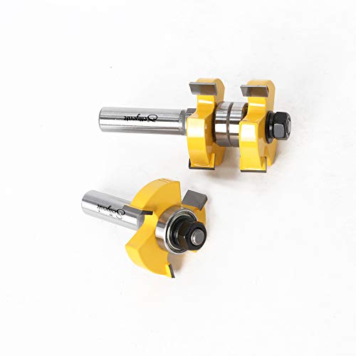 Tongue and Groove Router Bit Set 1/2 Shank, SellyOak Tongue Groove