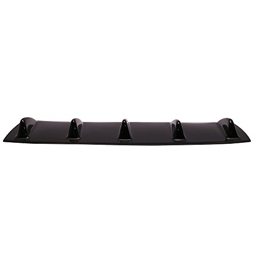 Rear Bumper Lip Diffuser Fits 2006-2013 3 Series E90 E91 E92 E93 | V1 Style 23" x6" Glossy Black ABS Aftermarket Replacement Parts Rear Splitter 5 Fin by IKON MOTORSPORTS