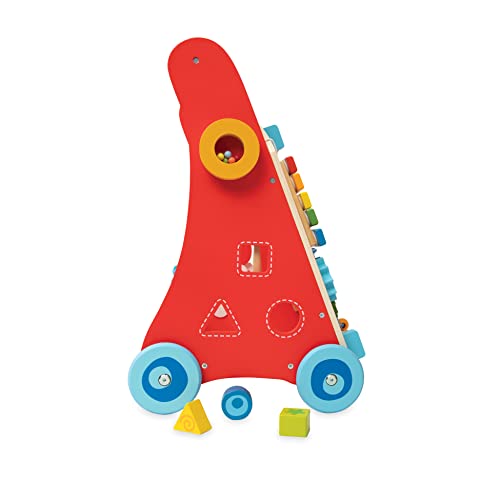 Nuby Wooden Baby Walker with Interactive Features for Early Development
