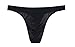 Soojun Mens Traceless Sexy Thongs Low Rise Underwear Ice Silk Briefs, Large, Black
