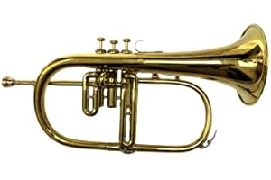 SHREYAS FLUGEL HORN BRASS FINISH BB PITCH W HARDCASE MP BRASS FLUGLEHORN.