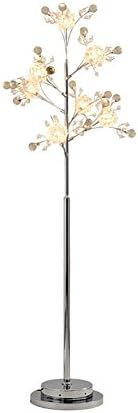 XINQIDENG Crystal Floor Lamp, Flower Branchs Lighting, High Grade Crystal Decor, Quality Stainless Steel Frame, Certified G4 Lampholder, 220V