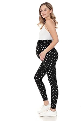 Leggings Depot Women's Maternity Leggings Over The Belly Pregnancy