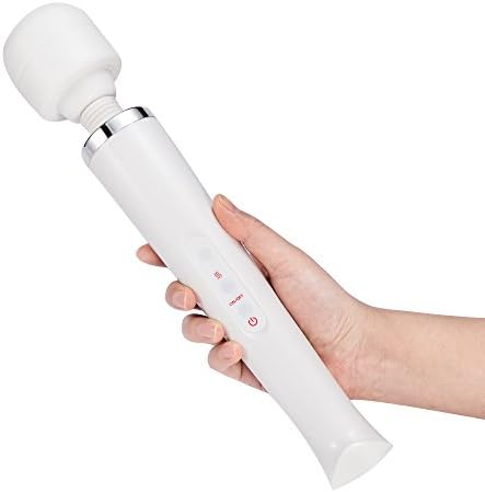 Wireless Handheld Massager with 10 Speeds/Rechargeable Massager/for Therapeutic Muscle Aches, Neck Back,Body Pain (White)