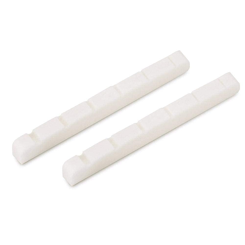 Alomejor Guitar Nut 6-String Nut Saddle Guitar Nut Set Bone Guitar Bridge for Classical Acoustic Guitar Replacement White