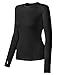 Duofold Women's Mid Weight Varitherm Thermal Shirt, Black, Small