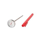 Taylor Precision Products 3512 Instant Pocket Thermometer, 0-220 Deg F, 1 in Red