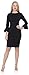 Marycrafts Womens Flounce Bell Sleeve Office Work Casual Pencil Dress