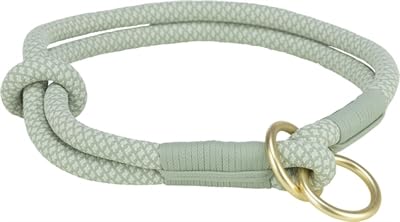 TRIXIE Soft Rope Dog Collar with Pull Limit, Very Robust and Durable, S: 35 cm / 6 mm
