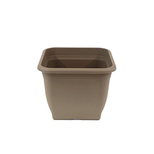 greemotion Pflanzkübel Pia Taupe - Blumentopf 23x23cm - 7L Blumenkübel eckig - Übertopf UV-beständiger Kunststoff…