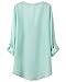 Najia Symbol Womens Summer Casual Long Sleeve Sheer Chiffon Shirts