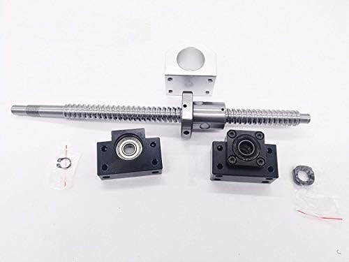 SFU1204 400mm Ballscrew kit + Set BK/BF10 Kit + 1204 Ballscrew RM1204 L400mm Ball Screw with Ball Nuts + Screw Nut Housing for CNC Machine