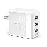 USB Wall Charger RAVPower 40W 8A 4 Port Travel Charger Charging Station, Compatible iPhone Xs XS Max XR X 8 7 Plus, iPad Pro Air Mini, Galaxy S9 S8 Note 8 Edge, Smartphone, Tablet and More (White)