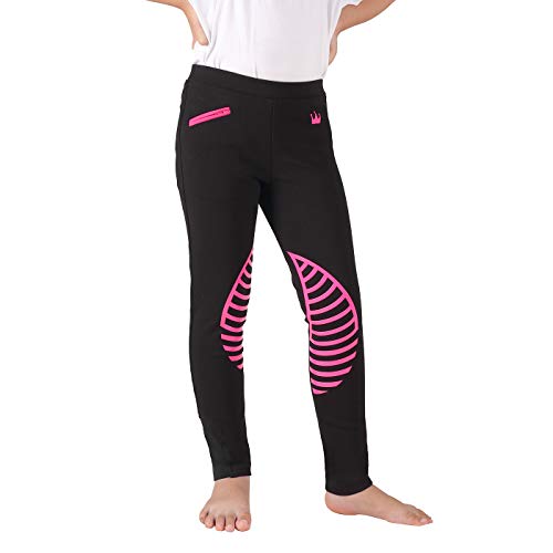 image for HR Farm Child's Knee Patch Silicone Grip Horse Riding Pull on Breeches