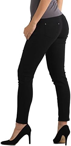 NYFC Premium Solid Perfectly Slimming Denim Leggings Jean Jeggings in Several Colors and Sizes (2X/3X, Black)