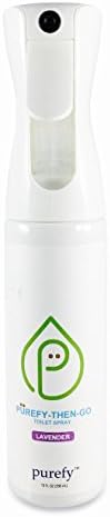 PUREFY Then-Go Spray ('007' Lavender, 10oz, 400 uses) Specialty Toilet Fragrance Spray high Traffic Area, Natural Authentic scents, No Harsh chemcials