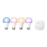 Sengled Smart LED Multicolor A19 Starter Kit, 60W Equivalent, 4 Smart Light Bulbs & Hub, RGBW Color and Tunable White 2000-6500K, Works with Alexa & Google Assistant