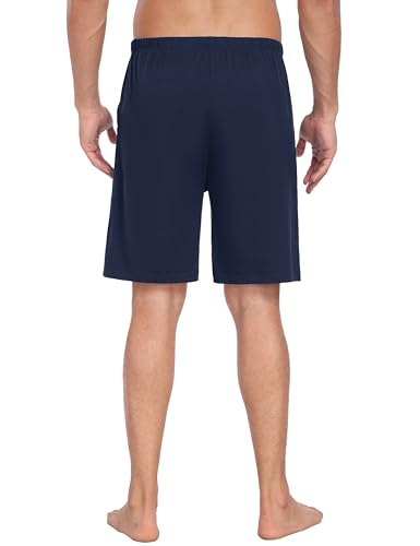 JINSHI Men's Cotton Modal Soft Short Pajama Pants Sleepwear Home Casual Elastic Waist with Pockets
