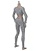 1/6 Female Sportswear Suit for Large Medium Bust Phicen Hottoy Female Body (Gray)