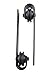 WBHome Sliding Barn Barn Door Hardware Kit Antique Style - 8 Ft Black