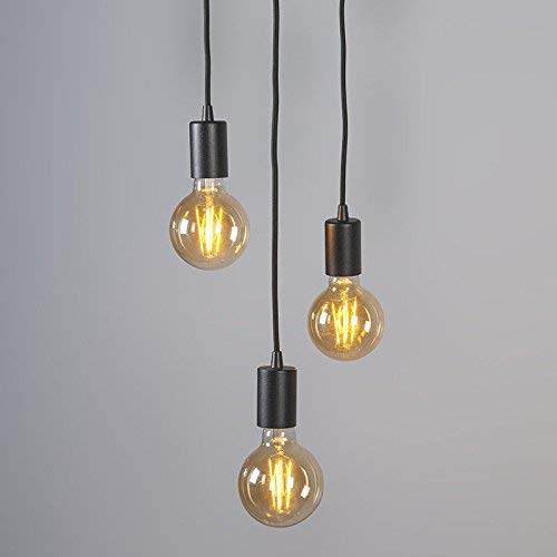 PIANUO Retro Industrial Chandelier Pendant Lights 3 Head E26 Lamps Vintage Classic Edison Lamps Adjustable DIY Ceiling Lamps Ceiling Lights(No Bulbs）