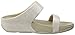 FitFlop Women's Lulu Shimmersuede Slide Sandal, Nude, 8 M US