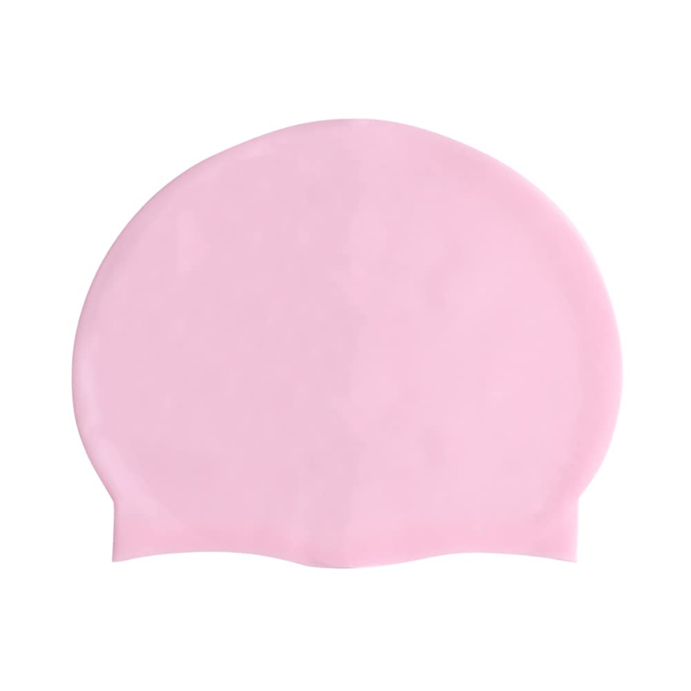 HYCOPROT Kids Swimming Cap 100% Silicone Swimming Hats for Boys And Girls Comfortable And Elastic Waterproof Swim Caps,Elastic Swim Hat For Long Hair And Short Hair (Pink) — image 1