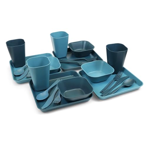 Coghlan's 4-Person Tableware Set for Camping and Outdoor Dining - Durable, Ligh…
