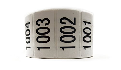 Enzo consecutively numbered sticker labels 1.5 x 0.75…