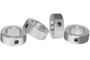 AZSSMUK Bore Solid Steel Style Zinc Plated Set Screw Shaft Collars for Lawn Tractor,Garage Doors (zinc, 1")