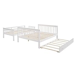 BIADNBZ Twin Over Full Size Bunk Bed with Trundle