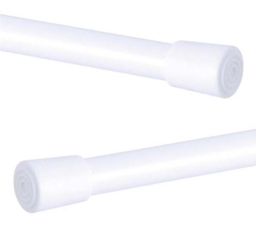WHITE SPRING LOADED TENSION ROD 154-250cm (61-98)