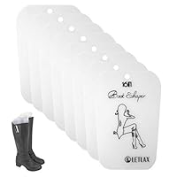 LETLAX 4 Pairs Boot Shaper Form Inserts Tall Boots Support for Women and Men,16 inches,White