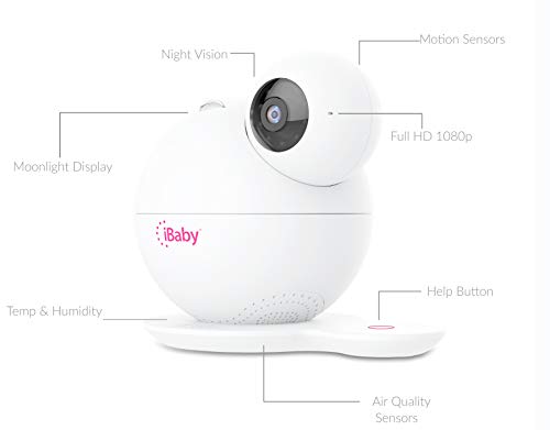 iBaby M7 Baby Monitor 1080P with Thousands of lullabies & Bed Stories, Motion and Cry Alert, Temperature & Humidity Sensors, Air Sensors, Moonlight Projector - Thumbnail 5