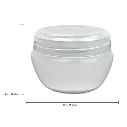 Beauticom 24 Pieces 20G/20ML White Frosted Container Jars with Inner Liner for Lotion, Toners, Lip Balms, Makeup Samples - BPA Free