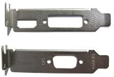 2 X Low Profile Brackets For Graphics Cards Fits DVI + HDMI And VGA
