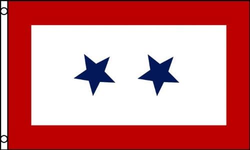 Blue Star Service Flag 2 Stars Flag 3 X 5 Service Banner Flags
