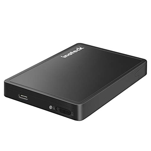 Inateck SATA to USB C External Hard Drive Enclosure for 9.5mm/7mm 2.5 Inch HDD/SSD case, with USB C to C Cable, UASP Supported, Tool Free ,FE2005C