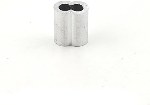 GUANLANG 100 Pcs Aluminum Crimping Loop Sleeve Clip Fittings Cable Crimps for 1/8-inch Diameter Wire Rope and Cable