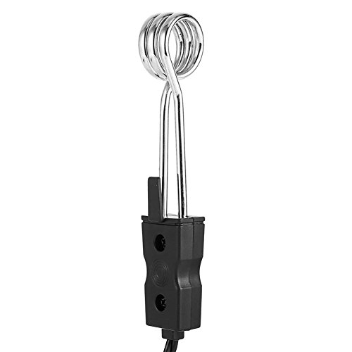 Immersion Heater, Mini Portable 120-140W Black Electric Car Boiled Water Immersion Heater for Heating Boiling Tea Coffee Drinking (12V)