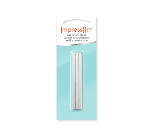 ImpressArt Aluminum Wrap Ring Blank, 9/64" x 2 11/16", Ring Sizes 4-7 12 Blanks