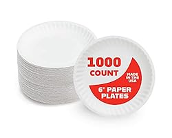 Hygloss Products 6" Uncoated White Paper Plates