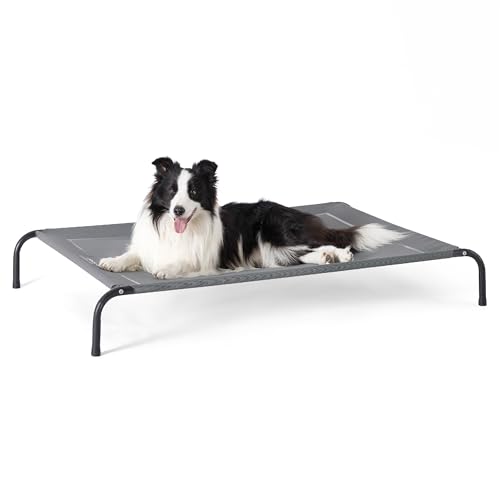 Bedsure Elevated Raised Cooling Cots Bed for Large Dogs, Portable Indoor & Outdoor Pet Hammock
