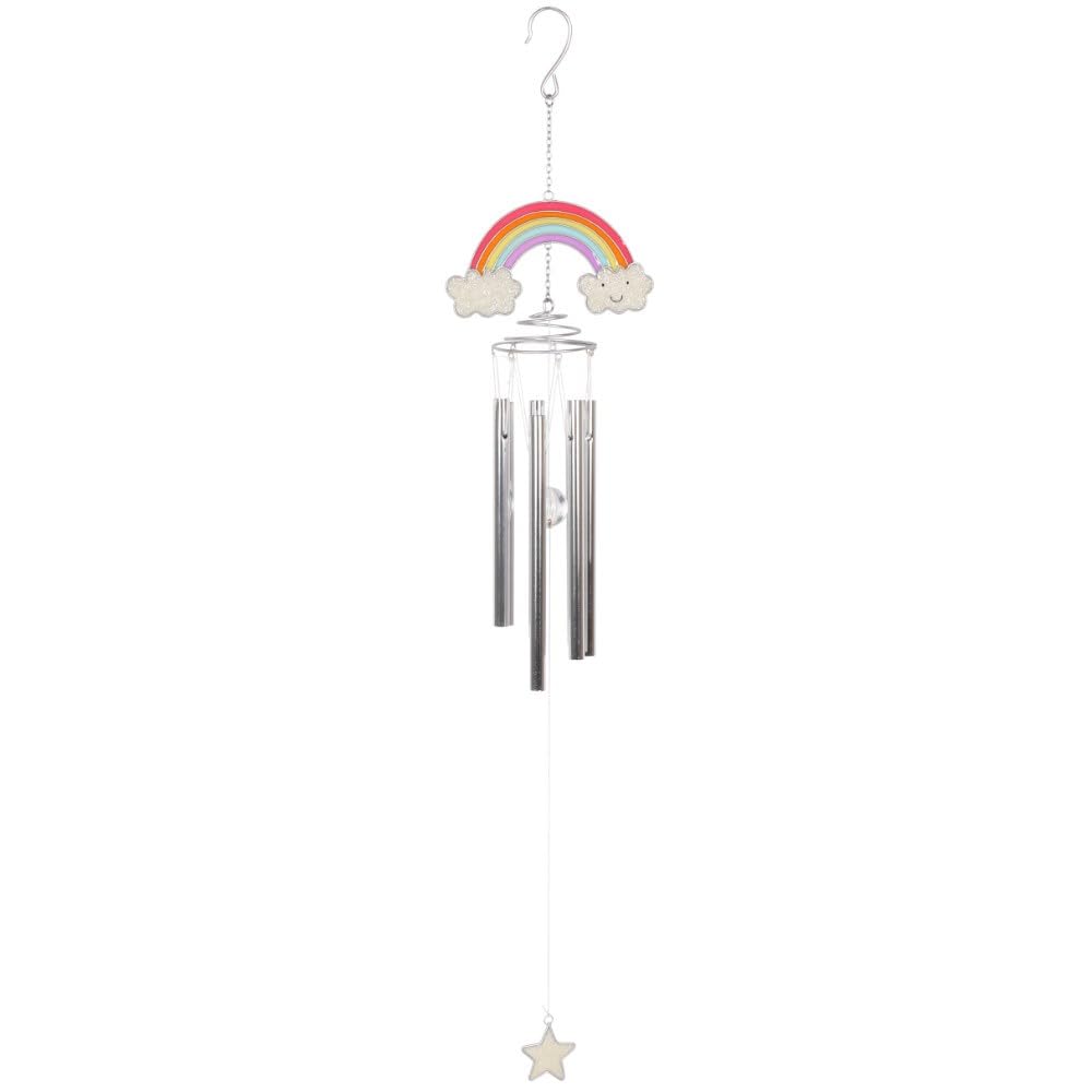 Vibrant Rainbow Aluminium Windchime - 71cm x 13cm (1 Pc.) - Soothing Melodies, Durablre Material, Unique & Eye-Catching Design - Perfect Indoor/Outdoor Enhancement