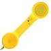 DONG 3.5mm Retro Phone Telephone Radiation-Proof Receivers Cellphone Handset for Phone 4 5 6 7 Classic Headphone MIC Microphone(Yellow)