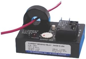 CR Magnetics CR4395-LH-240-101-A-CD-ELR-I Current Sensing Relay with Internal Transformer, 240 VAC, Latch on High Trip, 10 - 100 AAC Trip Range, 0.5 - 6 Second Trip on Delay
