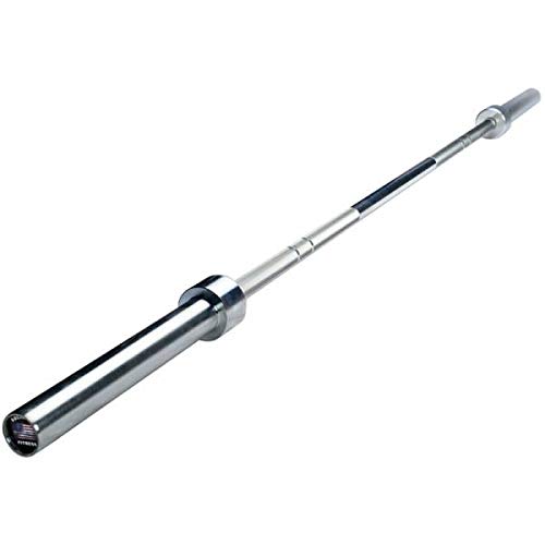 Ader 7ft USA- Made Zinc 2000lb Rated Olympic Barbell Power Bar w/Double Rings